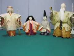 高砂人形 翁媼＋立雛 内裏雛 4体セット （オトン、オカン、娘、息子）
