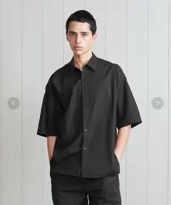 【美品】＜H＞ ウェザー スクエア カット ショートスリーブ シャツ (S)