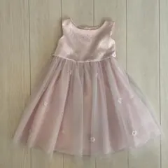 ピンク サテン チュール ドレス 110cm