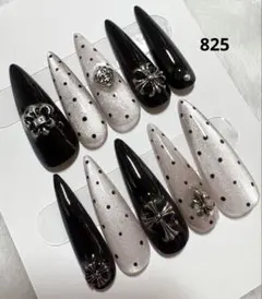 825現品ネイルチップ　ちゅるんギャル シズニルック ロングネイル 推し 地雷