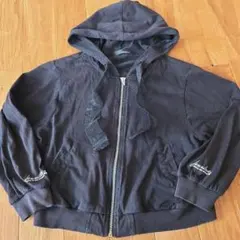JENNI love 黒 フード付きジップアップパーカー　140cm