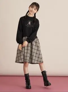 メゾピアノジュニア　ドッキングワンピースL 美品