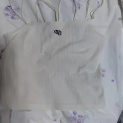 wclosetダブルストラップ リブキャミソール ホワイトのサムネイル