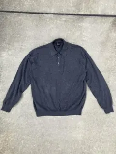 Jos. A. Bank ダークグレー 長袖コットンポロシャツ