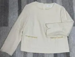 【状態良★】anatelier ツイード オフホワイト 38 クリーニング済