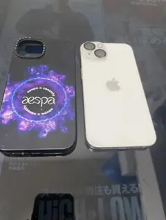 iPhone14 本体 ホワイト　aespa x CASETiFY ケース付き iPhone14 本体 ホワイト aespa x CASETiFY ケース付き - メルカリ