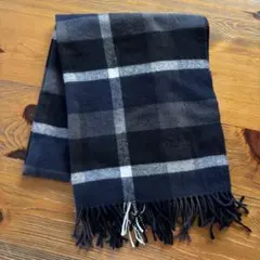 【極美品】ブルーレーベルクレストブリッジ マフラー ウール　カシミヤ チェック BLUE LABEL CRESTBRIDGE マフラー ストール クレストブリッジ
