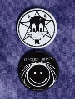 缶バッジ ELECTRO HIPPIES＆METAL DUCK Crust