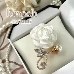 新品 薔薇ブローチ コサージュ 華やか 上品 パールブローチ BR11
