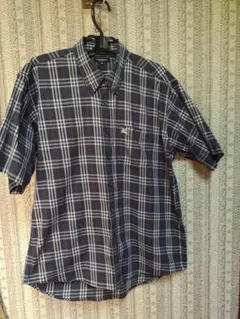 BURBERRY　London　ノバ チェック柄 半袖　ドレスシャツ XL　中古
