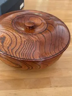 天然木　欅　菓子器