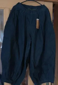 LARU ダークブルー ワイドパンツ 新作タグ付き