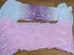 絞りの帯揚げ2本セット　紫　ピンク