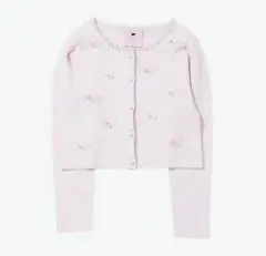 【ほぼ新品】ミルフィーユクローゼット　パール装飾付き　ピンク　カーディガン