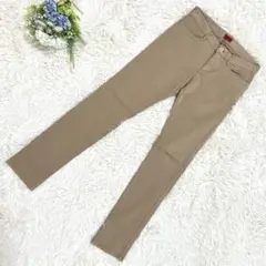 エル ベージュ スキニーパンツ Lサイズ 伸縮性 カジュアルパンツ フィット
