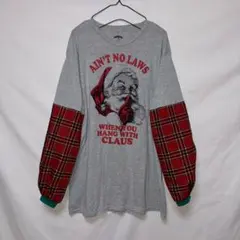 No.1176『クリスマス☆古着リメイクTシャツ、サンタクロース』
