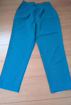 GLOBALWORK ウツクシルエット セルリアンブルー スラックス パンツM