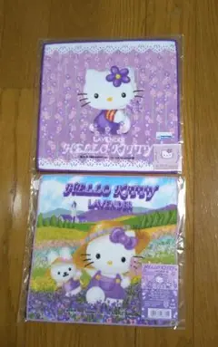 北海道限定HELLO KITTYラベンダーバージョンプチタオル2枚セット