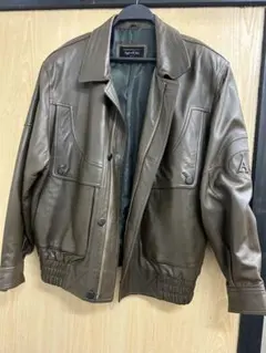値下げ交渉歓迎　アゴドーロ　レザージャケット　本革　古着　ヴィンテージ　茶系