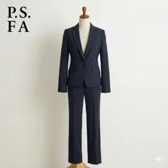 P.S.FA パンツスーツ セットアップ ネイビー オフィス 就活 入学 卒業