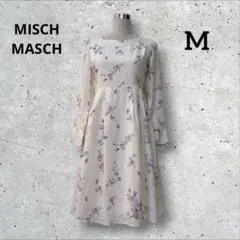 ミッシュマッシュ　花柄ワンピース　M 38 ウエスト切り替え ガーリー
