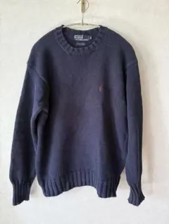 【polo by RALPH LAUREN】ニットプルオーバー 刺繍 綿100%