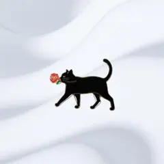 再入荷☘️　ブローチ　猫　黒猫　cat 　a-3のサムネイル