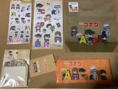 ダイソー 名探偵コナン5点セットペンケース・ステッカー・シール・メモ帳・バッグ