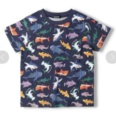 Moujonjon サメ総柄半袖Tシャツ 100cm