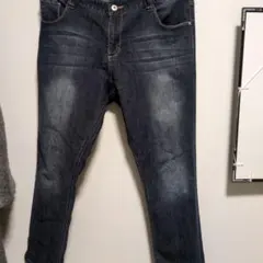 タイムセール‼️大きいサイズ‼️ダークブルー スリムフィット デニム