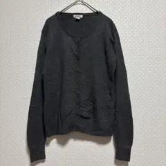 【オールドネイビー】無地 カーディガン ラウンドネック 長袖 リブ XS 灰色のサムネイル