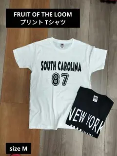 新品未使用 フルーツオブザルームプリント Tシャツ Mサイズ 2枚セット！