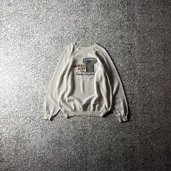 【80s USA製】ヘインズ　ラグランスリーブ　ヴィンテージ　プリントスウェット