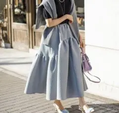 Bluelea ブルレア New jacquard skirt - メルカリ