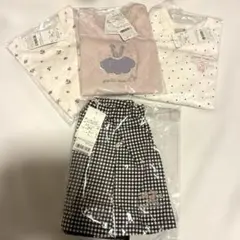 新品未使用　petit main 長袖シャツ　花柄刺繍レギパン まとめ売り