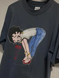CCQW キャラ Tシャツ ベティ ブープ パリ ビンボー アニメ 黒 古着 