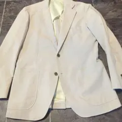美品VISARUNO　春夏テーラードジャケット　シングル段返り３B　コットン　Ｍ