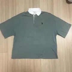 U.S. POLO ASSN. ワンポイント刺繍 オーバーサイズ ラガーシャツ