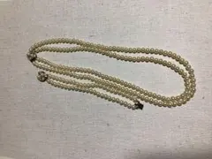 パール2連ネックレス、ブレスレットセット　イミテーションです