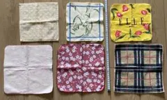 タオル地ハンカチ6枚　まとめ売り