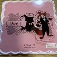 ニック　タキシード　アクリルコースター　ズートピア2 オーマイカフェ　ピンク