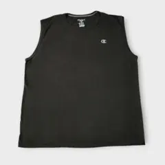 チャンピオン ノースリーブTシャツ 黒 2XL ホンジュラス製 ワンポイント刺繍のサムネイル