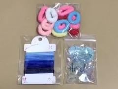 ヘアゴム　セット　クリアゴム　カラーゴム
