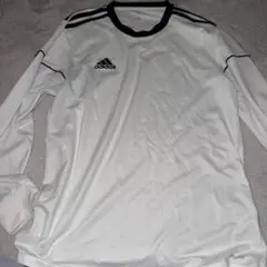adidas ホワイト長袖シャツ