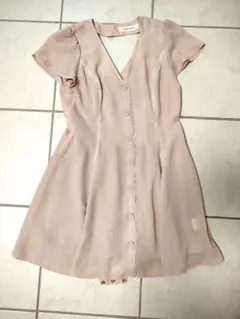 1/9迄 婚活 SPIRALGIRL ベージュ ミニワンピース スパイラルガール