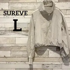SUREVE 【L】 ライトグレー クロップドジャケット ブルゾン レディース