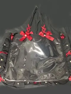 A3フリルデザイン痛バッグ用トートバッグ(Black Limited) レッド