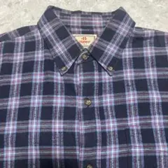 Hanes ヘインズ ネルシャツ チェックシャツ サイズL コットン100%