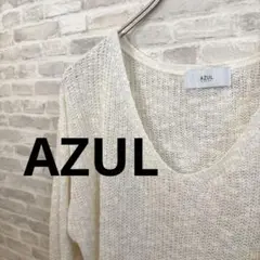 AZUL アイボリー Vネックニット