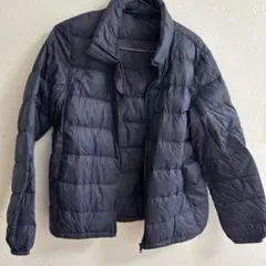 ネイビー キルティングダウンコート　ダウン80%